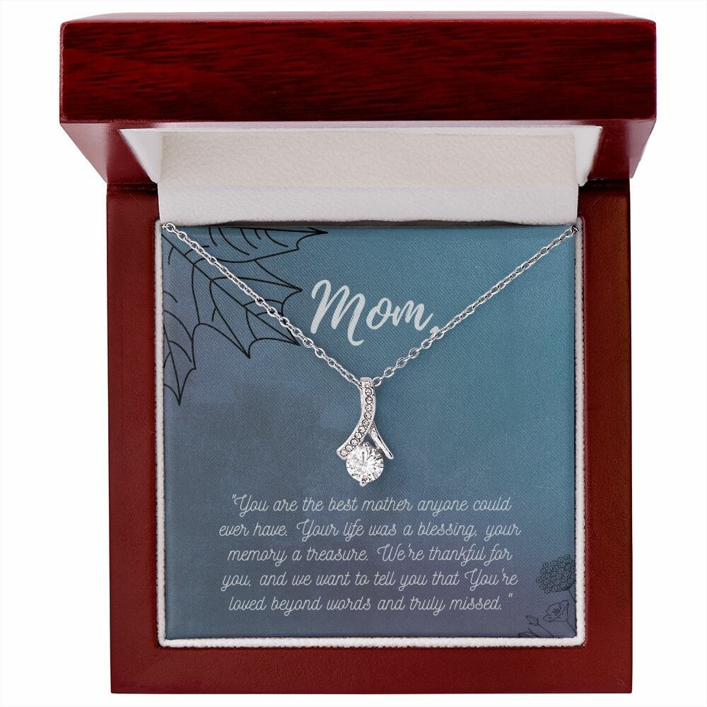 To My Mom 1 | Allure Necklace | From Son/Daughter to Mother | Pendant with Emotional Message Card Box