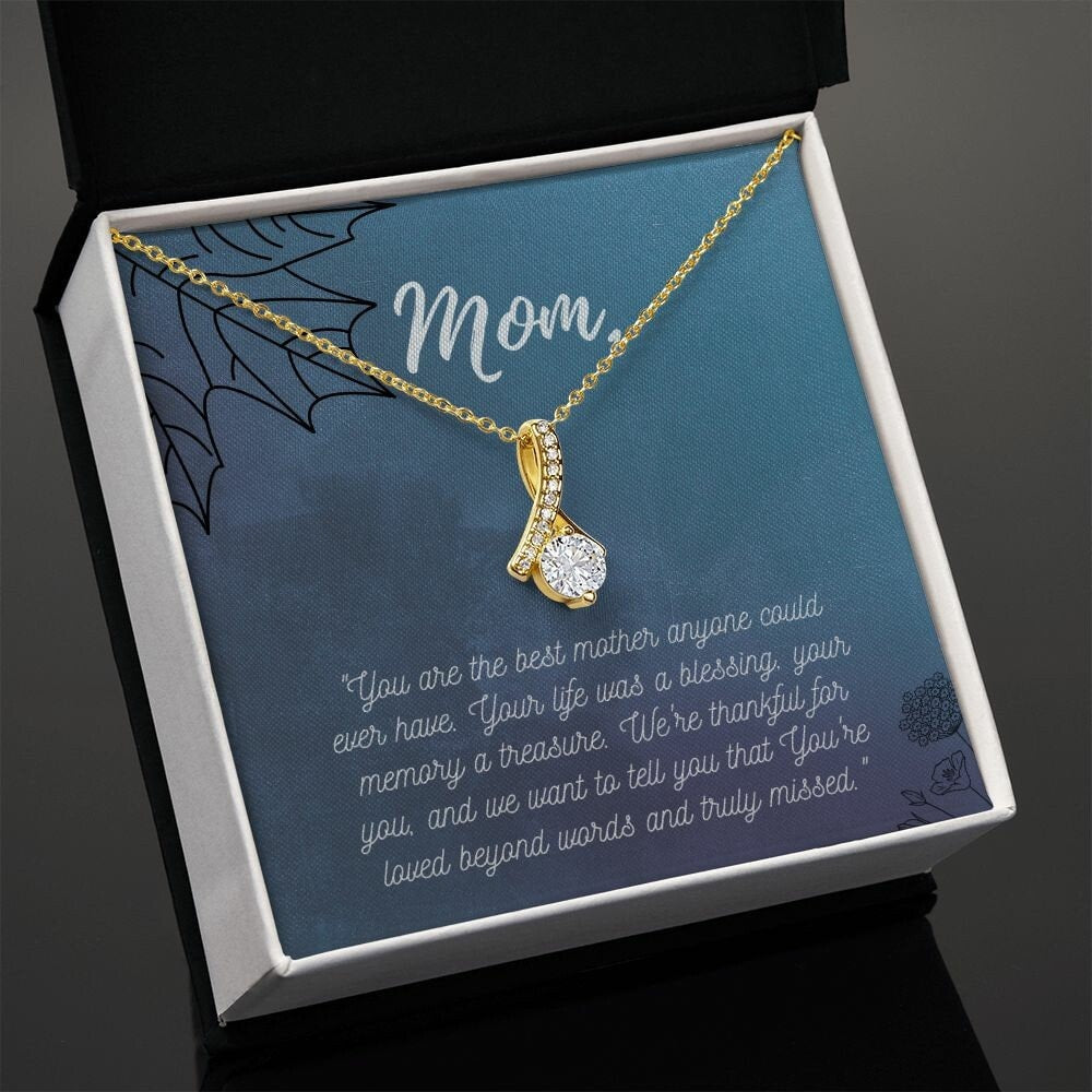 To My Mom 1 | Allure Necklace | From Son/Daughter to Mother | Pendant with Emotional Message Card Box