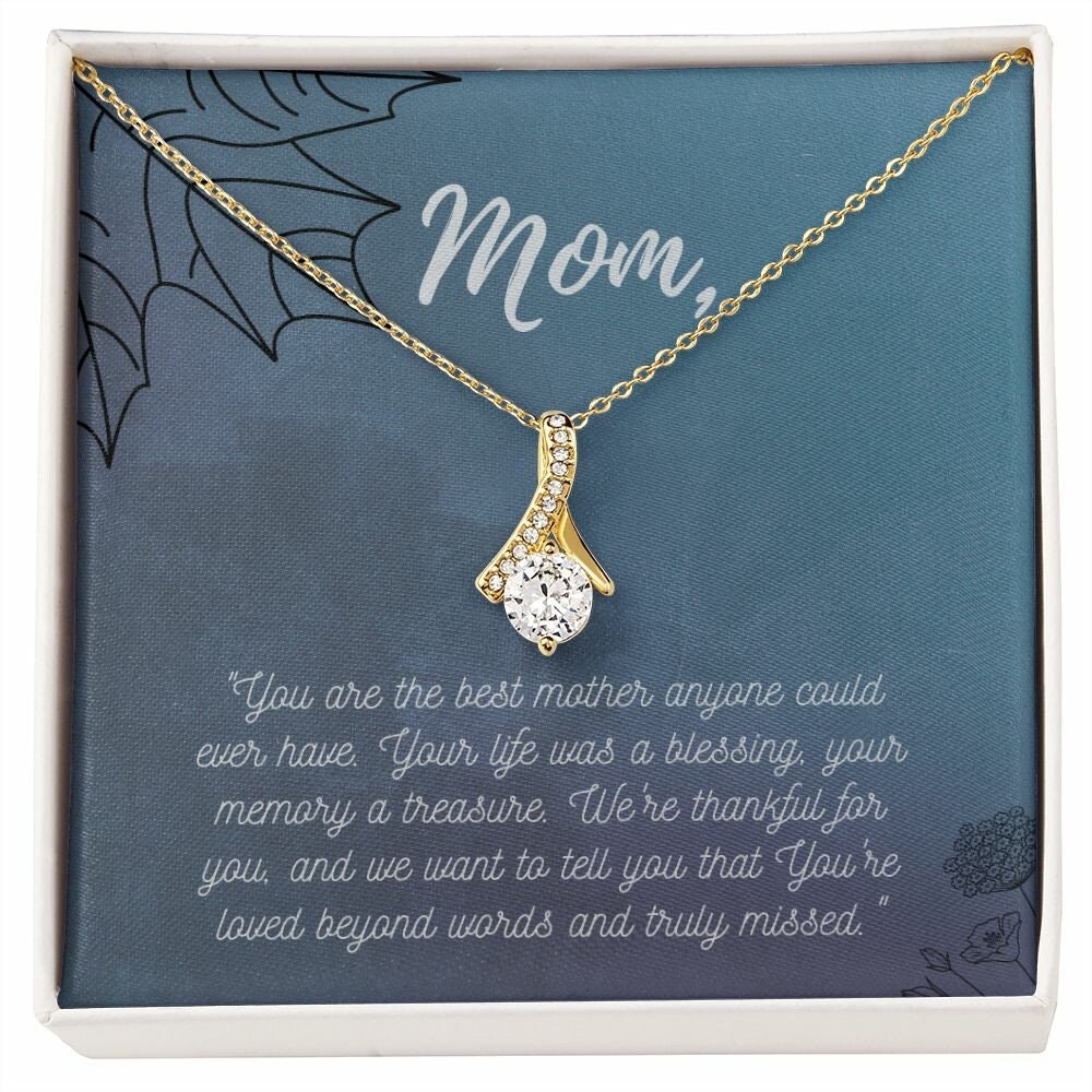To My Mom 1 | Allure Necklace | From Son/Daughter to Mother | Pendant with Emotional Message Card Box