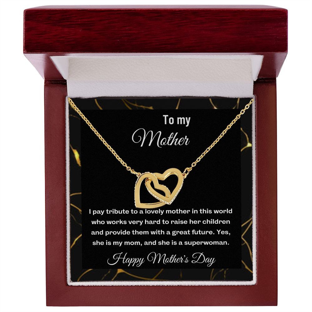 To my mother 11| Interlocking Hearts Necklace | From son/daughter to mother | I Love You Mom