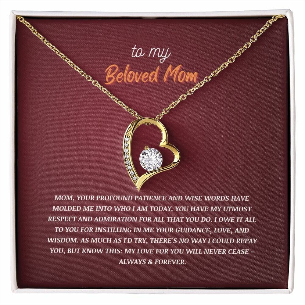 To my mother 8 | Forever Love Necklace | From son/daughter to mother | I Love You Mom