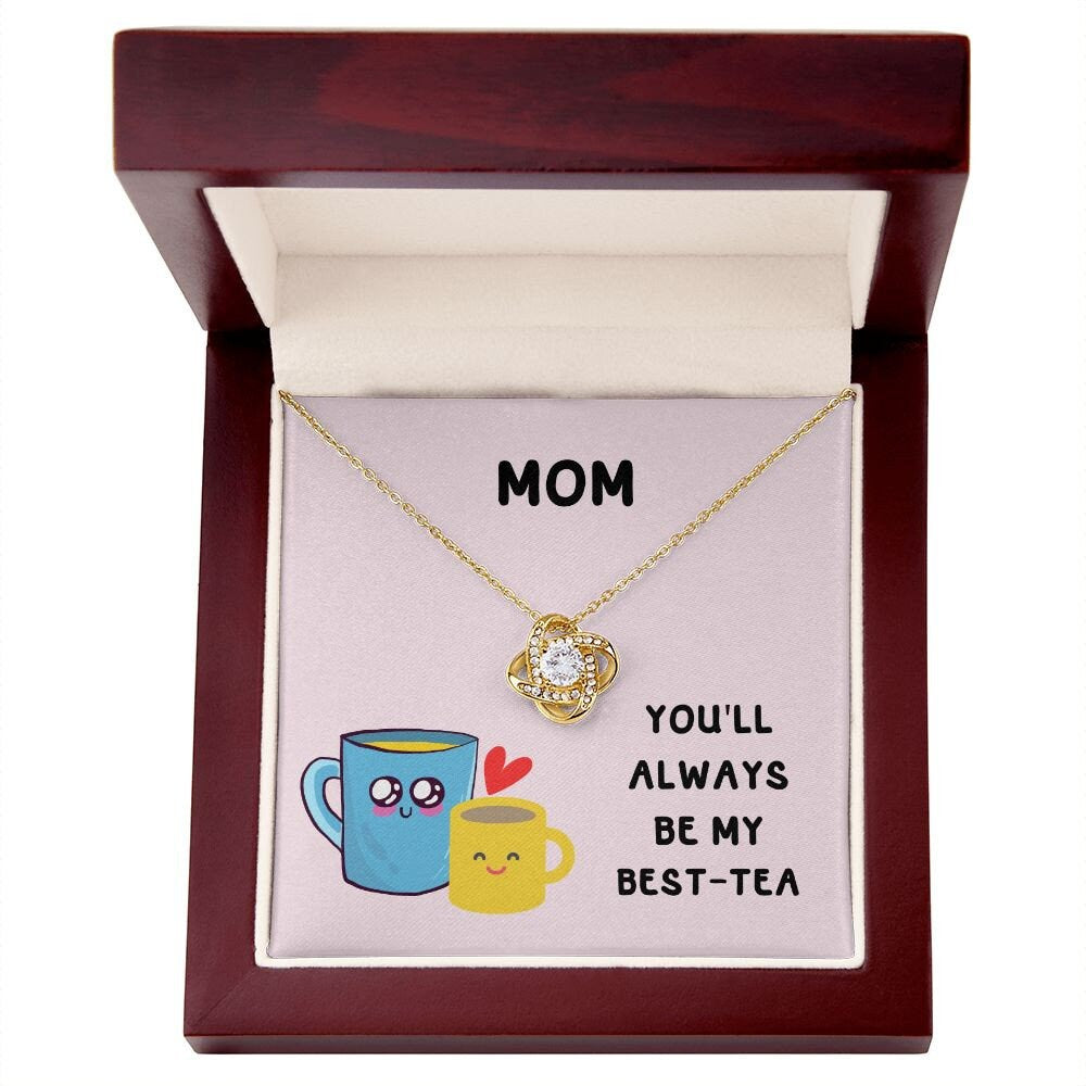 Personalised Mum Best-Tea Coaster - Funny Gift For Mother, Birthday Gift, Mothers Day, Gift for mum, bestie, custom coaster gif. Love Knott