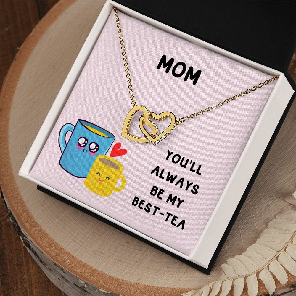 Personalised Mum Best-Tea Coaster - Funny Gift For Mother, Birthday Gift, Mothers Day, Gift for mum, bestie, custom coaster gif.Interlocking
