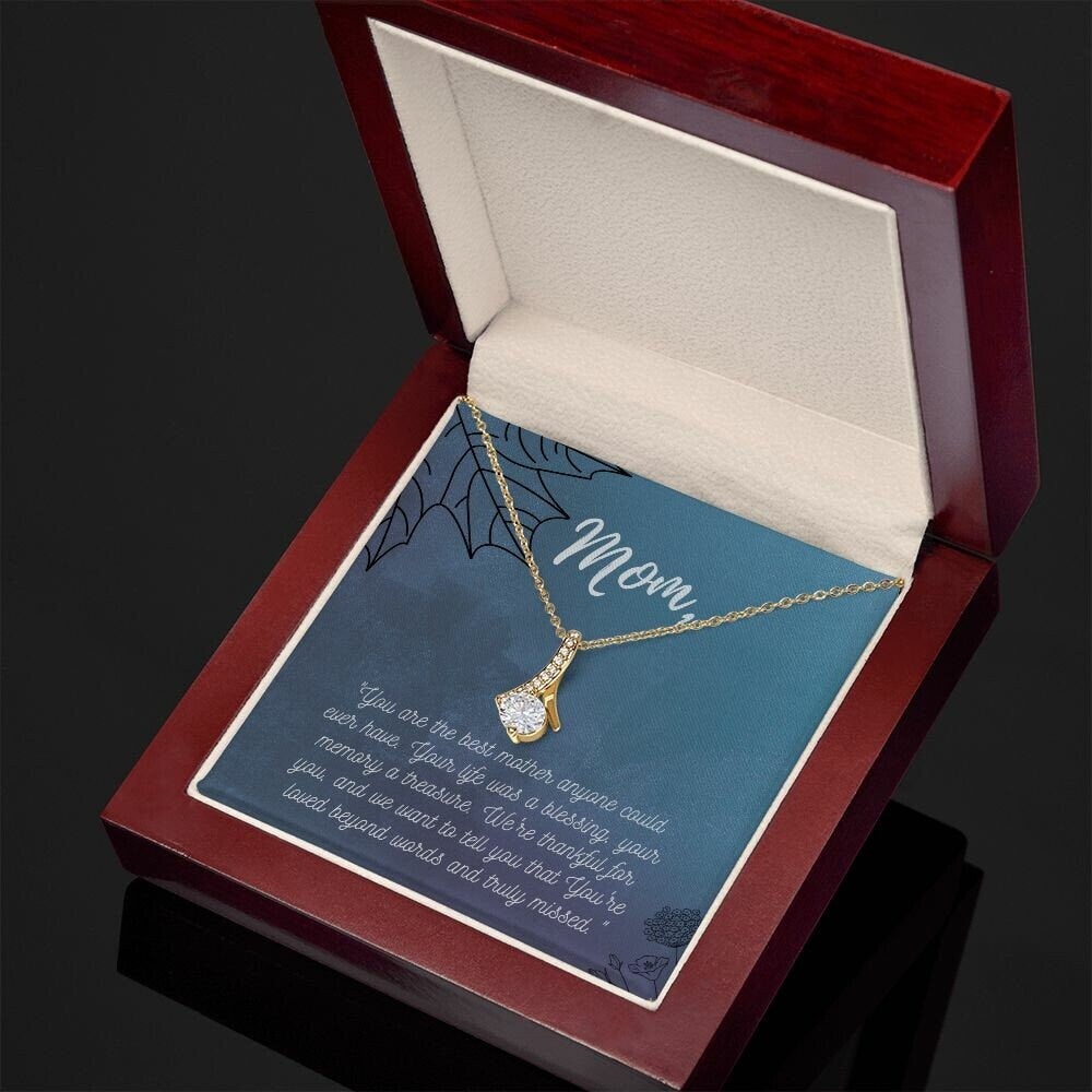 To My Mom 1 | Allure Necklace | From Son/Daughter to Mother | Pendant with Emotional Message Card Box