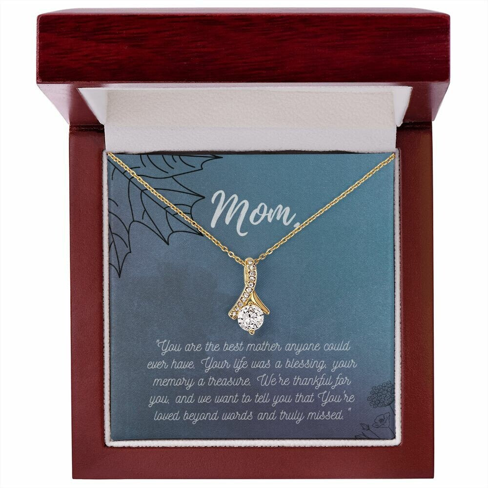 To My Mom 1 | Allure Necklace | From Son/Daughter to Mother | Pendant with Emotional Message Card Box