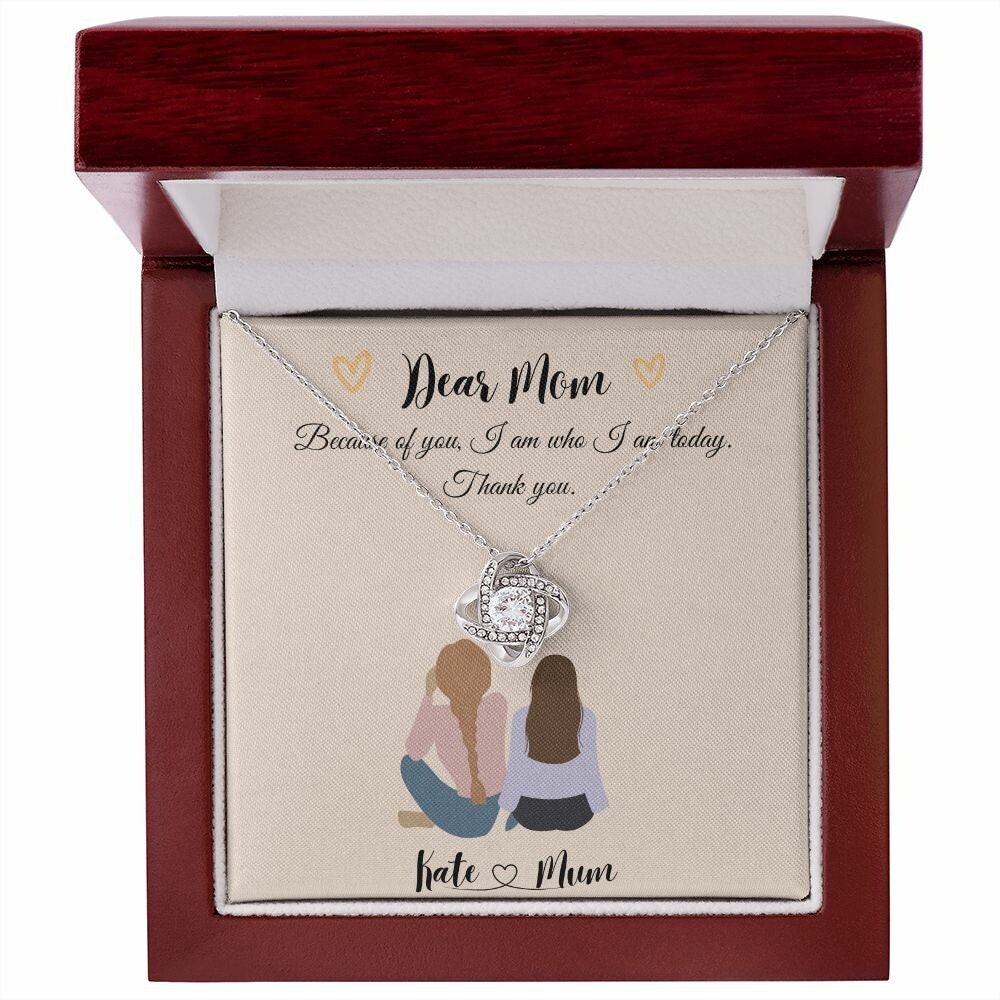 Personalised mother and daughter print, Birthday Gift For Mum, Custom Family, Personalized gifts for mom from daughter | Love Knot |