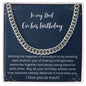 Meaningful Dad Necklace Cute Gifts For Dad Birthday Gifts For Father Gift For Daddy Bday To My Dad Birthday Gift |Cubin Link Necklace |
