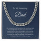Father's Day Necklace, Chain Necklace, To My Dad Gift, Papa Gift, Necklace For Dad, Father's Day Jewelry, Gift From Daughter, Son To Dad