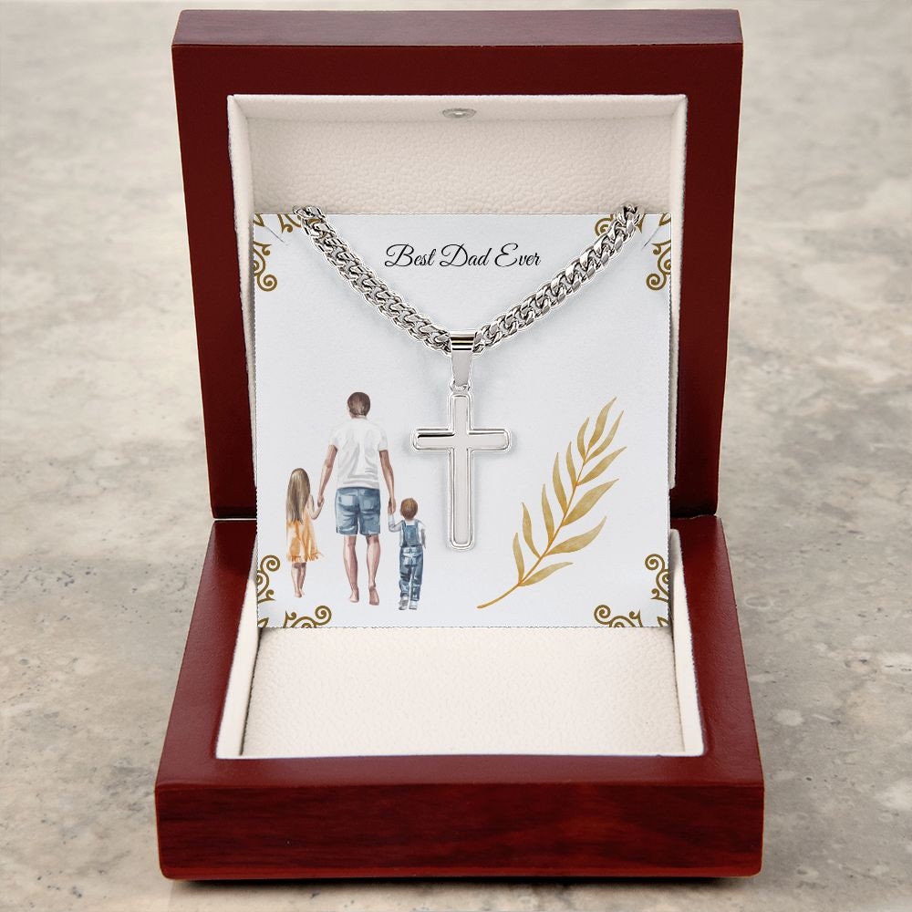 Father's Day gift for Daddy, Father, and Toddler Message Card, Custom Daddy and Me Print, Birthday Gift for Husband | Cubin Link Pendent |