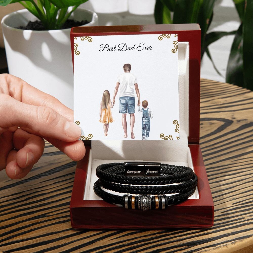 Father's Day gift for Daddy, Father, and Toddler Message Card, Custom Daddy and Me Print, Birthday Gift for Husband | Cubin Link Pendent |