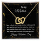 To my mother 11| Interlocking Hearts Necklace | From son/daughter to mother | I Love You Mom