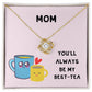 Personalised Mum Best-Tea Coaster - Funny Gift For Mother, Birthday Gift, Mothers Day, Gift for mum, bestie, custom coaster gif. Love Knott