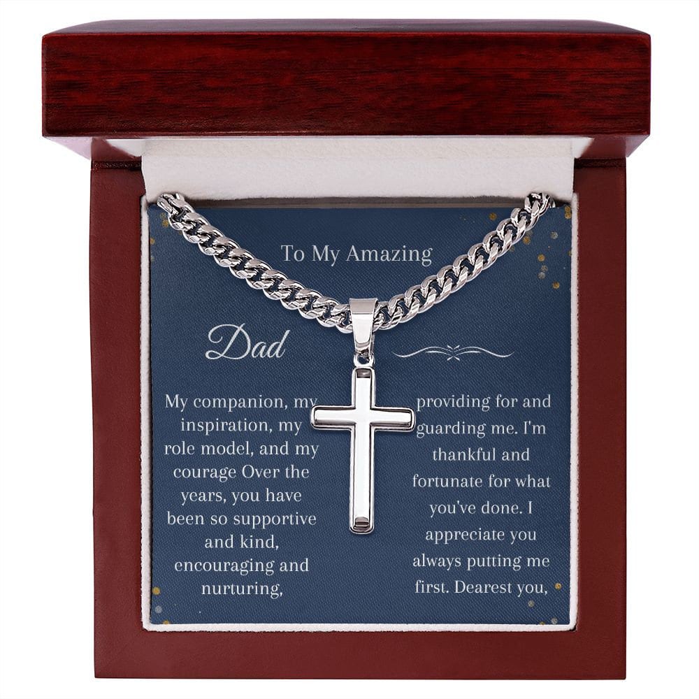 Father's Day Necklace, Chain Necklace, To My Dad Gift, Papa Gift, Necklace For Dad, Father's Day Jewelry, Gift From Daughter, Son To Dad