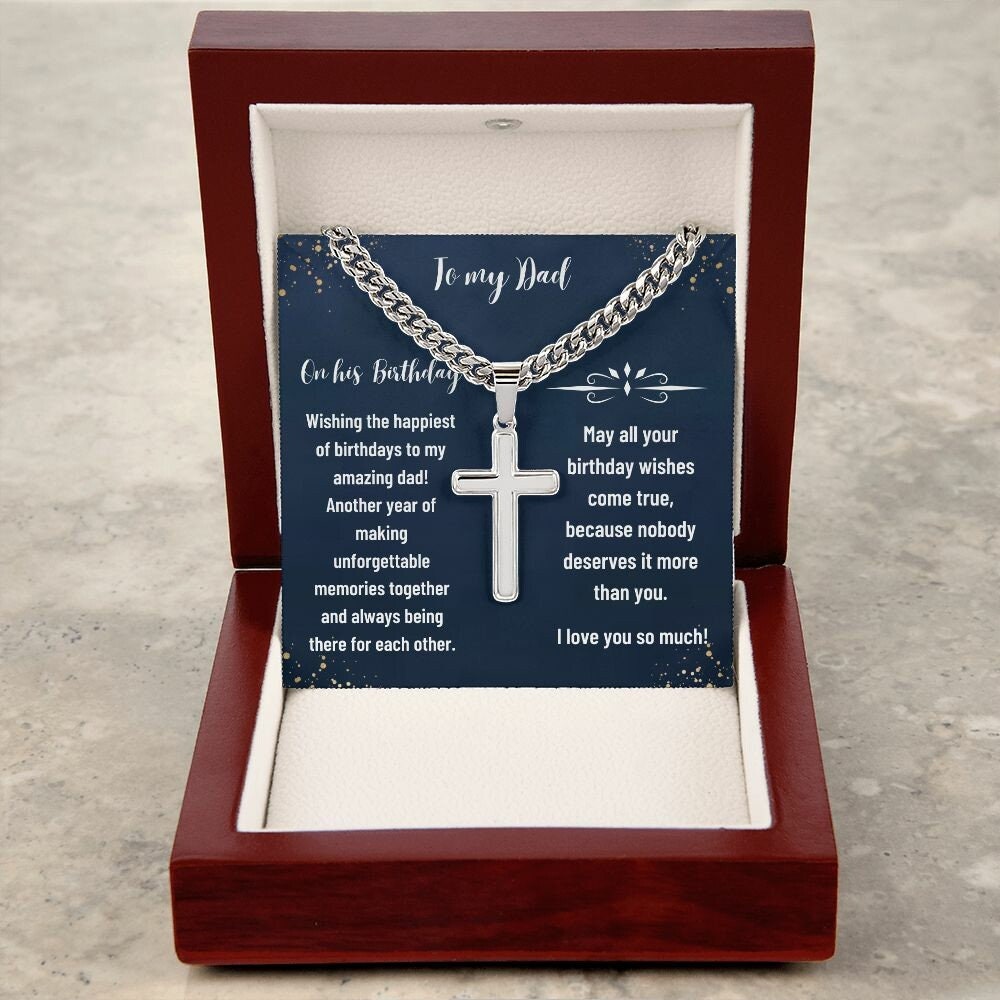 To My Dad | Dad Birthday Necklace Cute Gifts For Dad Birthday Gifts For Father Unique Birthday Gift For Daddy Bday To My Dad Birthday Gift