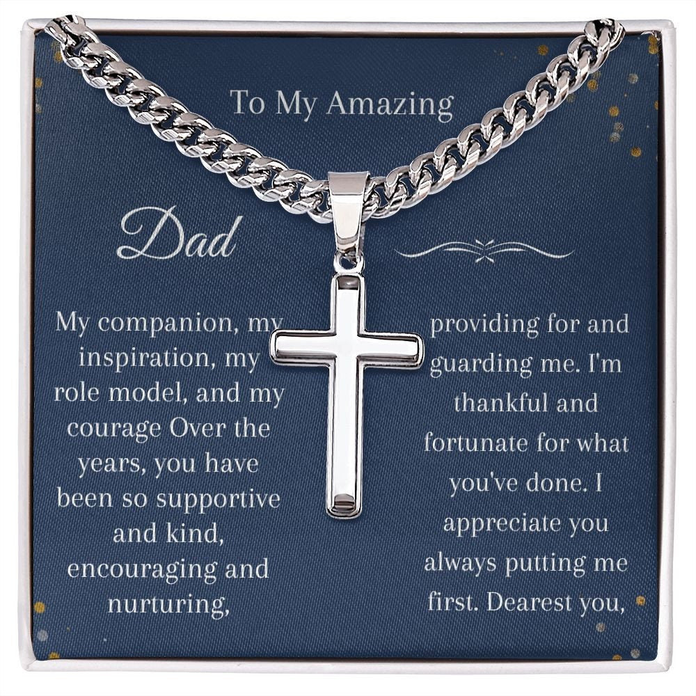 Father's Day Necklace, Chain Necklace, To My Dad Gift, Papa Gift, Necklace For Dad, Father's Day Jewelry, Gift From Daughter, Son To Dad