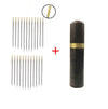 24pcs Self threading Needles Household Stainless Steel Embroidery Sewing Needle & Wooden Needle Case DIY Sewing Tools